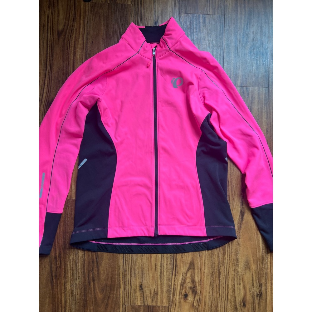 Pearl Izumi Elite Softshell Cycling Jacket Women XL Pink Black Excellent Thermal